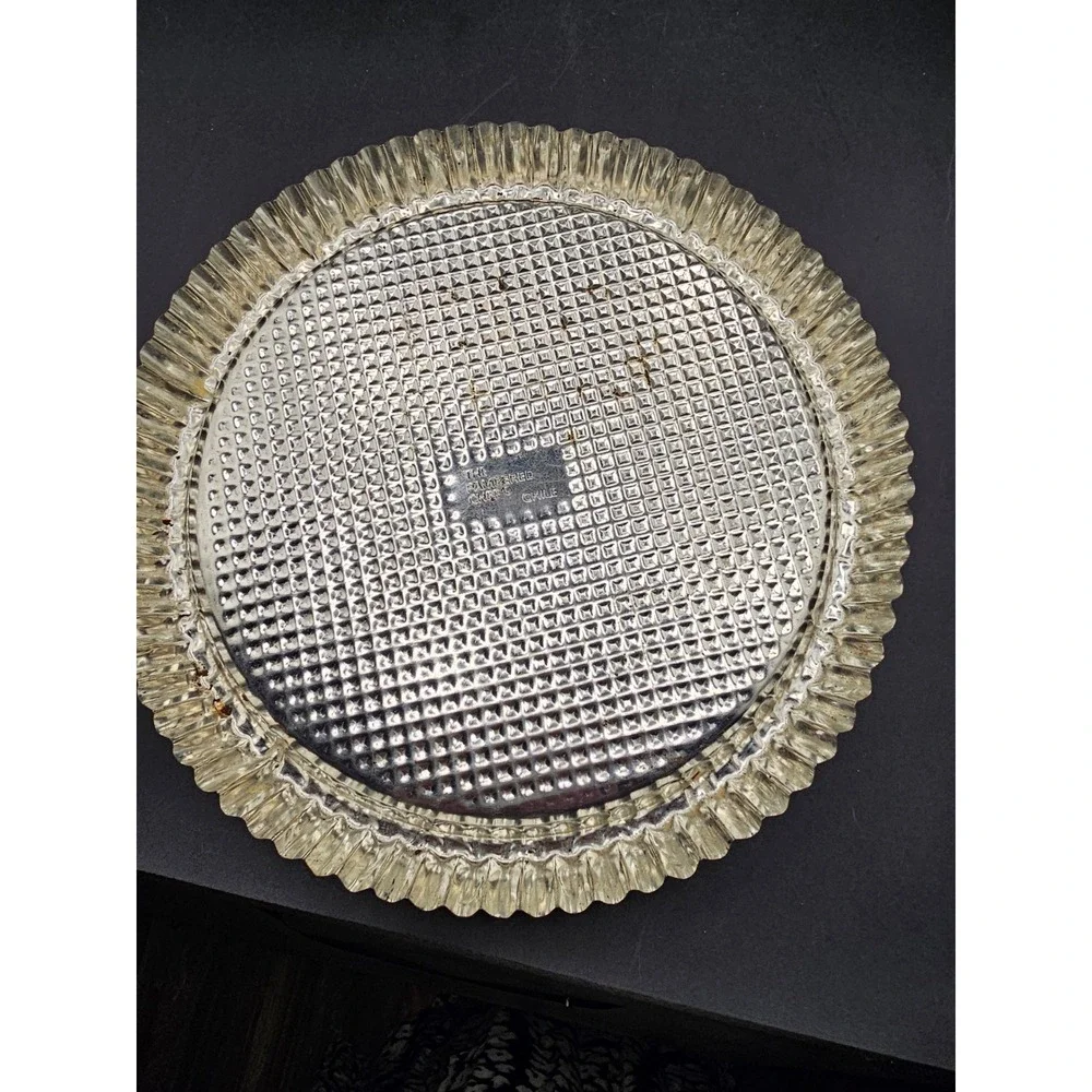 Pampered Chef Tart Pan Fluted Scalloped Edge Round Baking Dish Silver Tone 9.5in